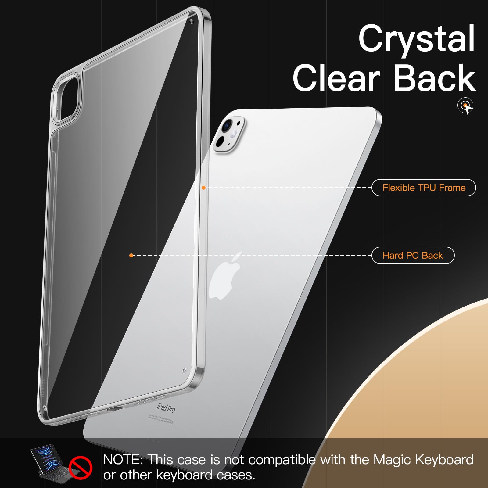 For Pro 13.0\" 2024 保護ケース　iPad クリア　シンプル 41L6kAc8IQL._SS200_.jpg